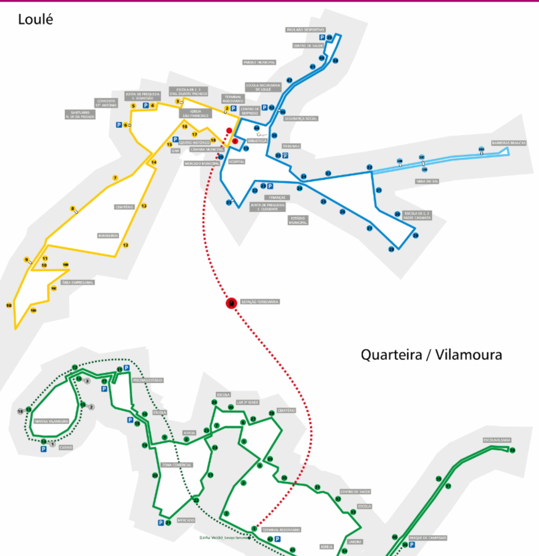 algarve bus map